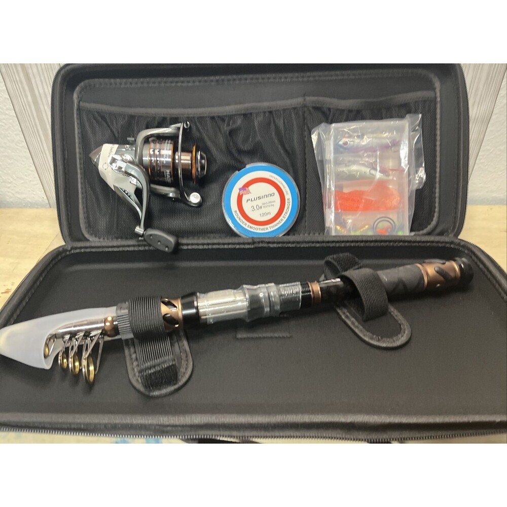 PLUSINNO Fishing Rod and Reel Combos - Carbon Fiber Telescopic Fishing Pole